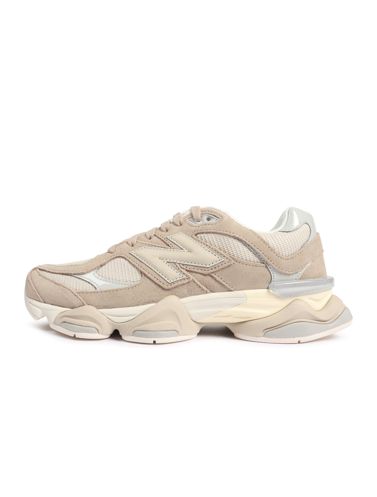New Balance Mens 9060 Lifestyle Shoes in Driftwood color, featuring a modern sneaker design and stylish casual footwear.
