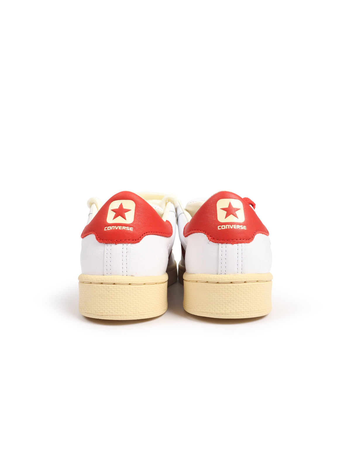 Converse x Le Fleur men's Pro Leather OX sneakers in white and molten lava, featuring classic low-top design and leather upper.
