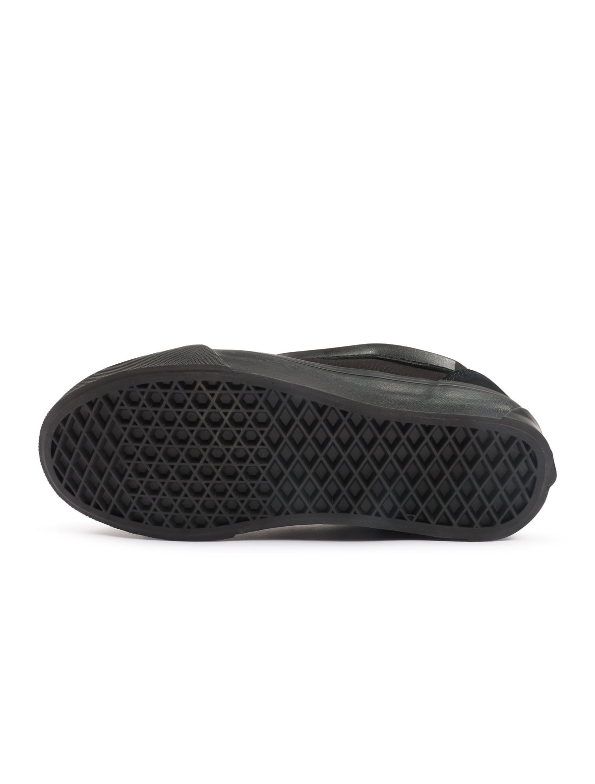 Black Vans men's Knu Skool suede and canvas sneakers featuring black laces and sole, stylish casual footwear for men.