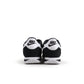 Nike Womens Cortez black and white athletic shoes, stylish women's footwear with classic design and comfortable fit.