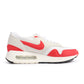 Nike Mens Air Max 1 '86 OG white and university red sneakers, classic athletic footwear with visible Air Max cushioning.