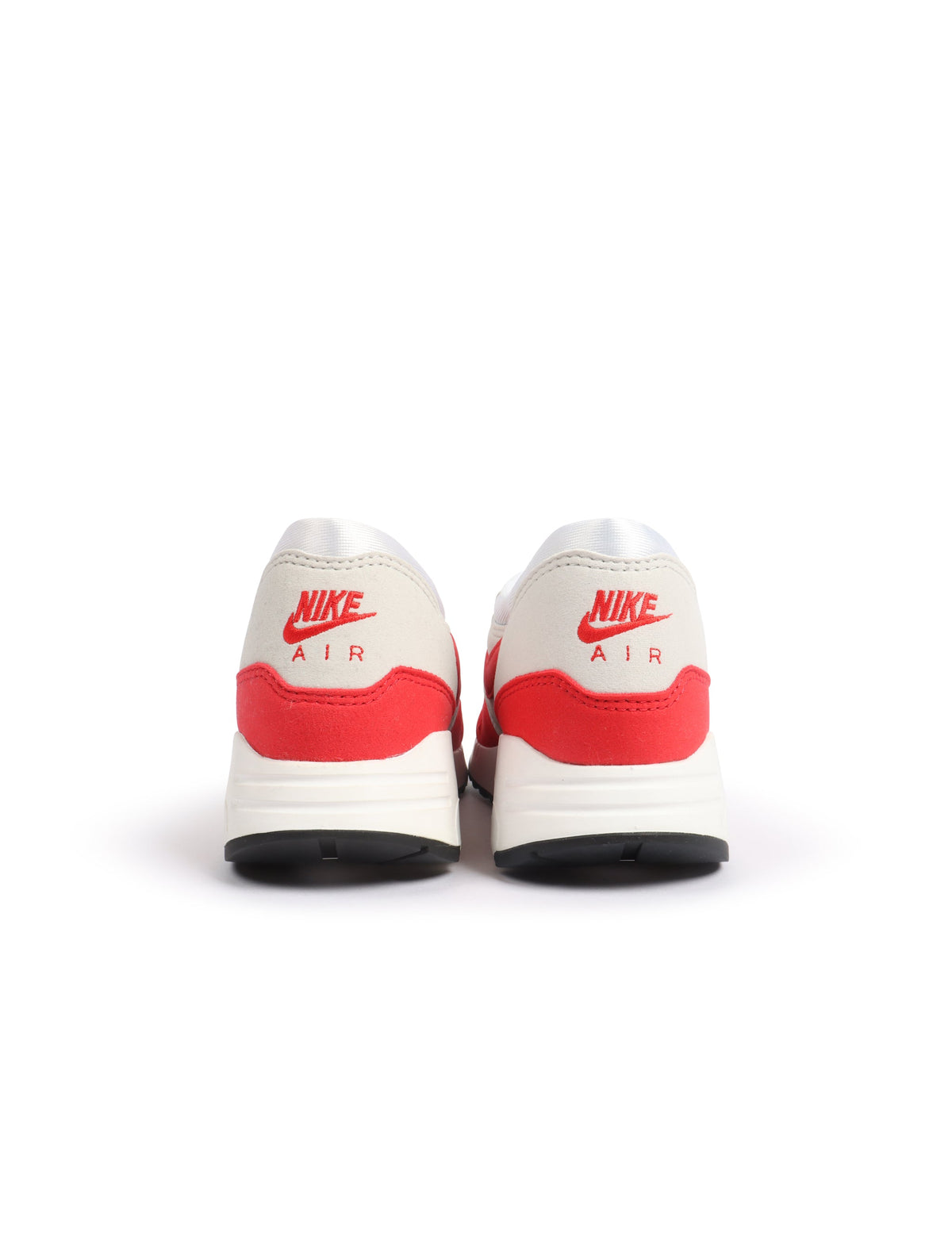 Nike Air Max 1 '86 OG men's sneakers in white and university red, featuring classic design and athletic style.