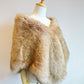 Honey Brown Faux Fur Shawl (Butterfly LBrw07)