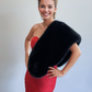 Black Faux Fur Wrap (Serena Blk07)