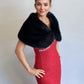 Black Faux Fur Wrap (Serena Blk07)