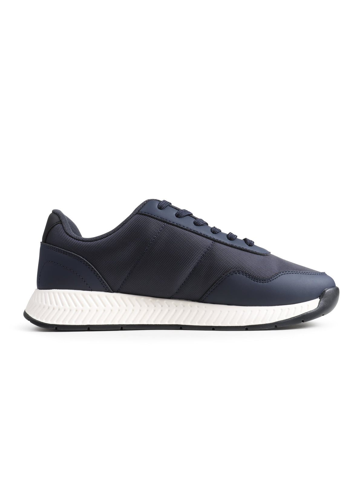 Dark blue Hugo Boss Kai Runn RS RB shoes for men, stylish footwear with sleek design and comfortable fit.