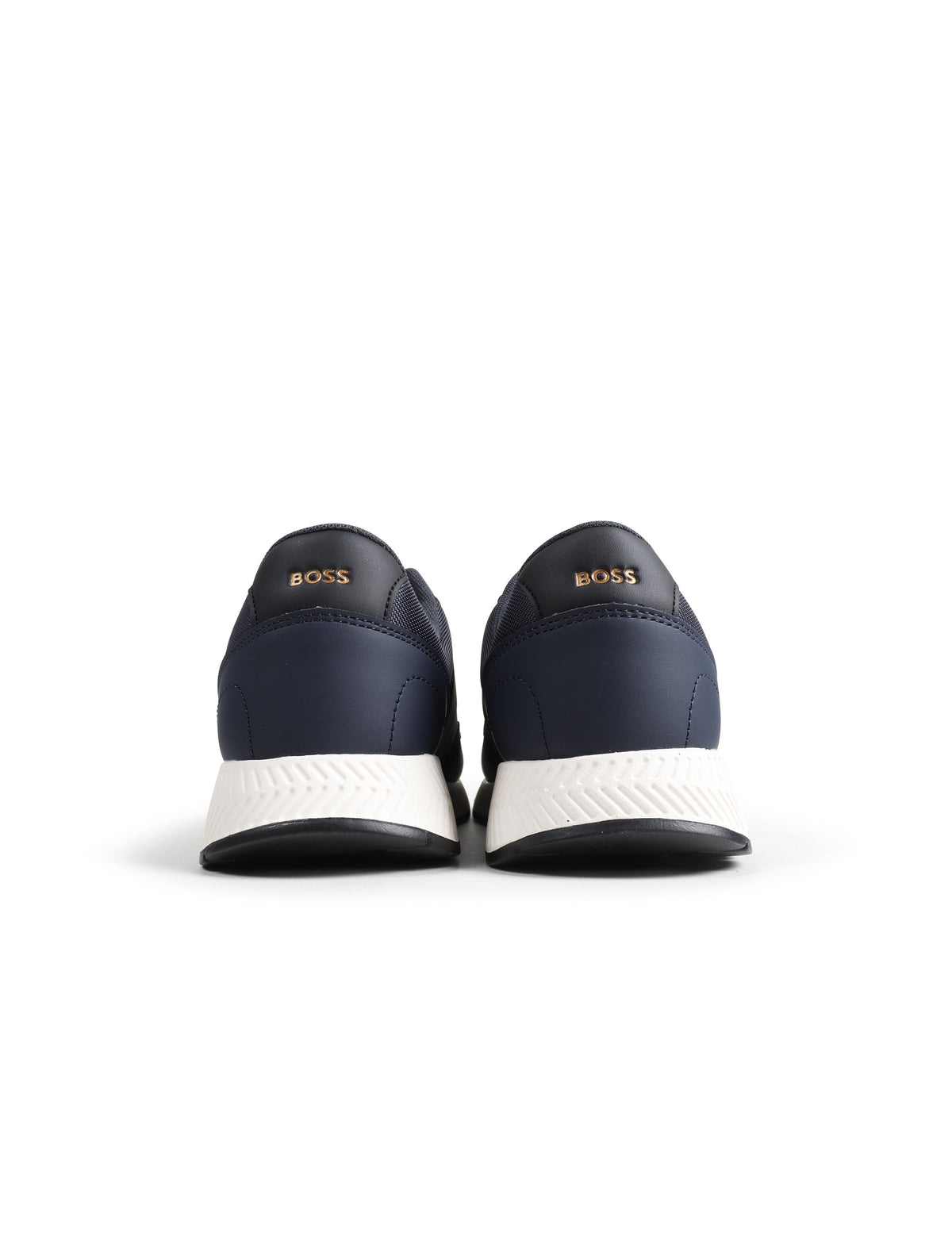 Dark blue Hugo Boss Kai Runn Rsrb men's shoes displayed on a plain background, showcasing stylish men's footwear.