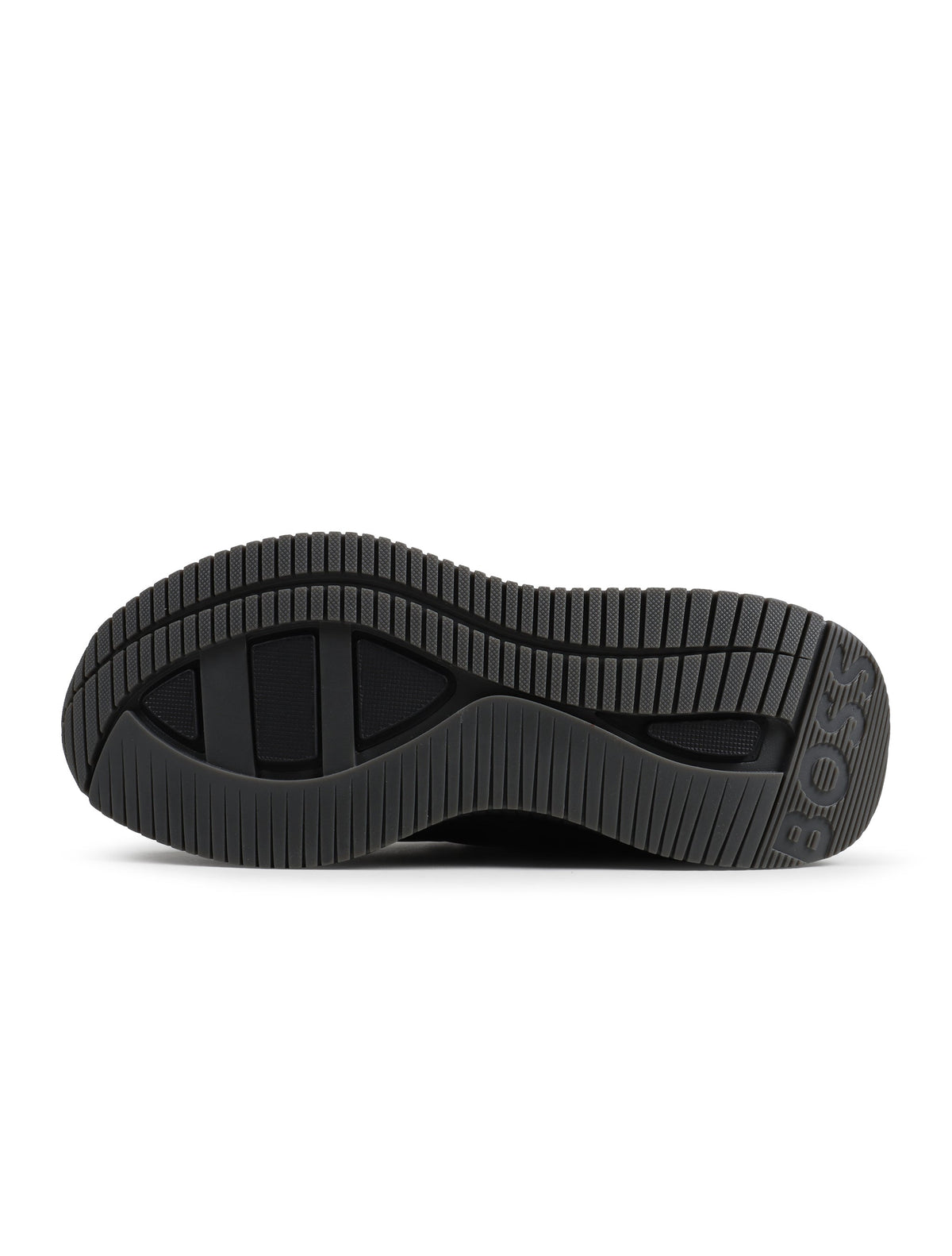 Men's Boss TTNM Evo run shoe by Denim Exchange in black, side view