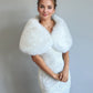 Soft Ivory Faux Fur Wrap (Serena Ivy07)