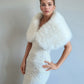 Soft Ivory Faux Fur Wrap (Serena Ivy07)