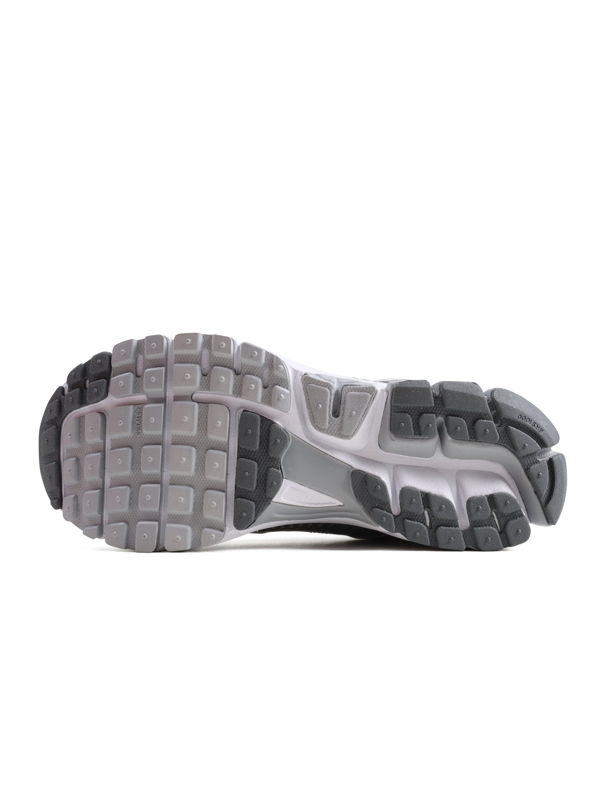 Nike men's Zoom Vomero 5 sneakers in Wolf Grey and White, side view