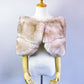 Peach with Black Tips Faux Fur Wrap (Penelope Pea01)