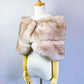 Peach with Black Tips Faux Fur Wrap (Penelope Pea01)