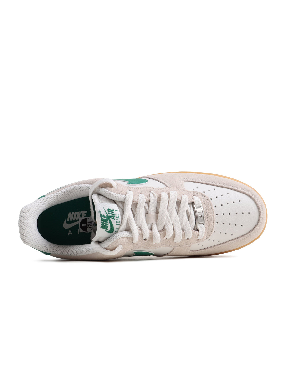 Nike men's Air Force 1 '07 LV8 sneakers in Phantom and Malachite green detailing