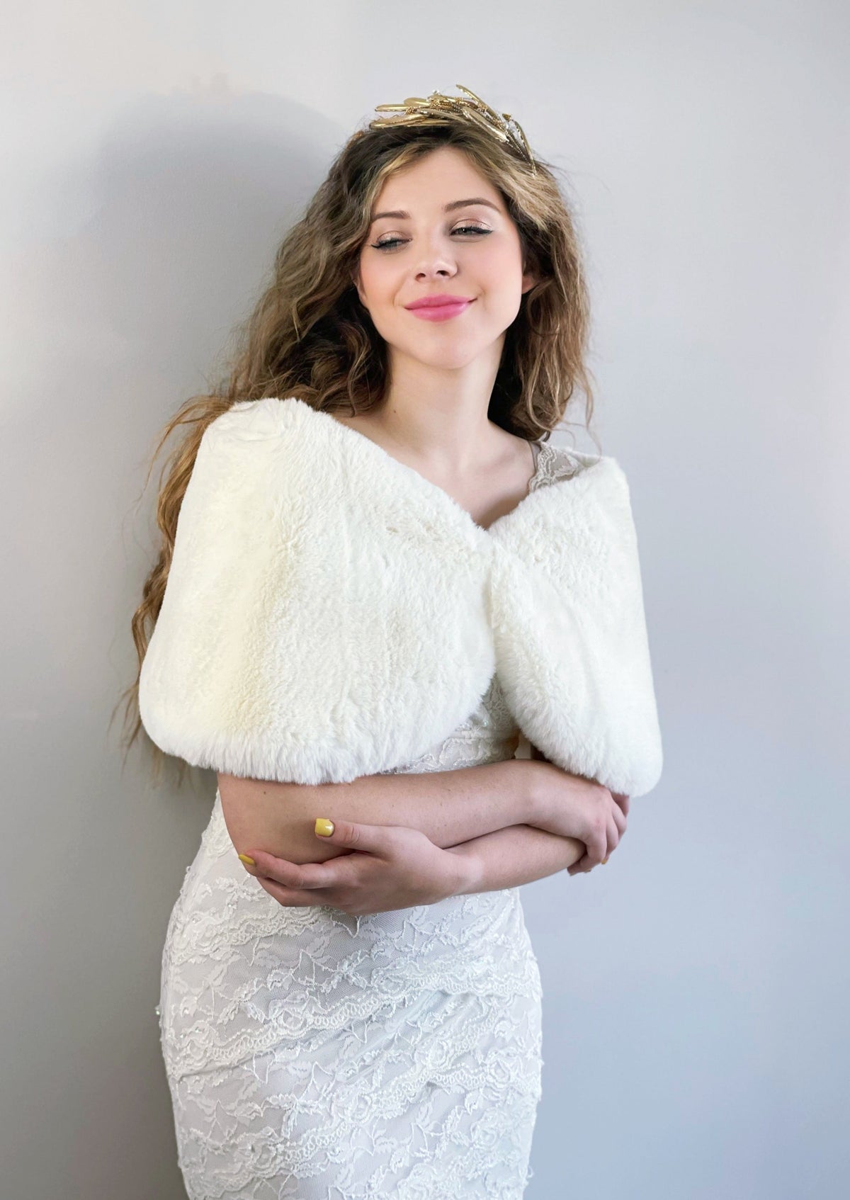 Ivory Fur Wrap (Serena Ivy05)