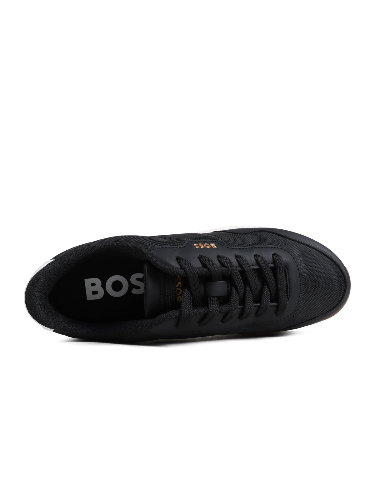 Men's Boss Titanium Run Shoes in black, stylish and comfortable footwear from Denim Exchange, featuring sleek design and durable material.