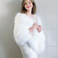White Bridal Fur Shawl (Butterfly PWht02)
