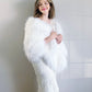 Pure White Bridal Faux Fur Shawl (Butterfly PWht02)