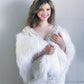 White Bridal Fur Shawl (Butterfly PWht02)