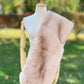 Blush / Peach Fur Shawl (Lilian Pea01)