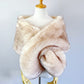 Blush / Peach Fur Shawl (Lilian Pea01)