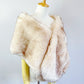 Blush / Peach Fur Shawl (Lilian Pea01)