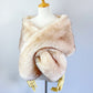 Blush / Peach Fur Shawl (Lilian Pea01)