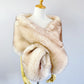Blush / Peach Fur Shawl (Lilian Pea01)