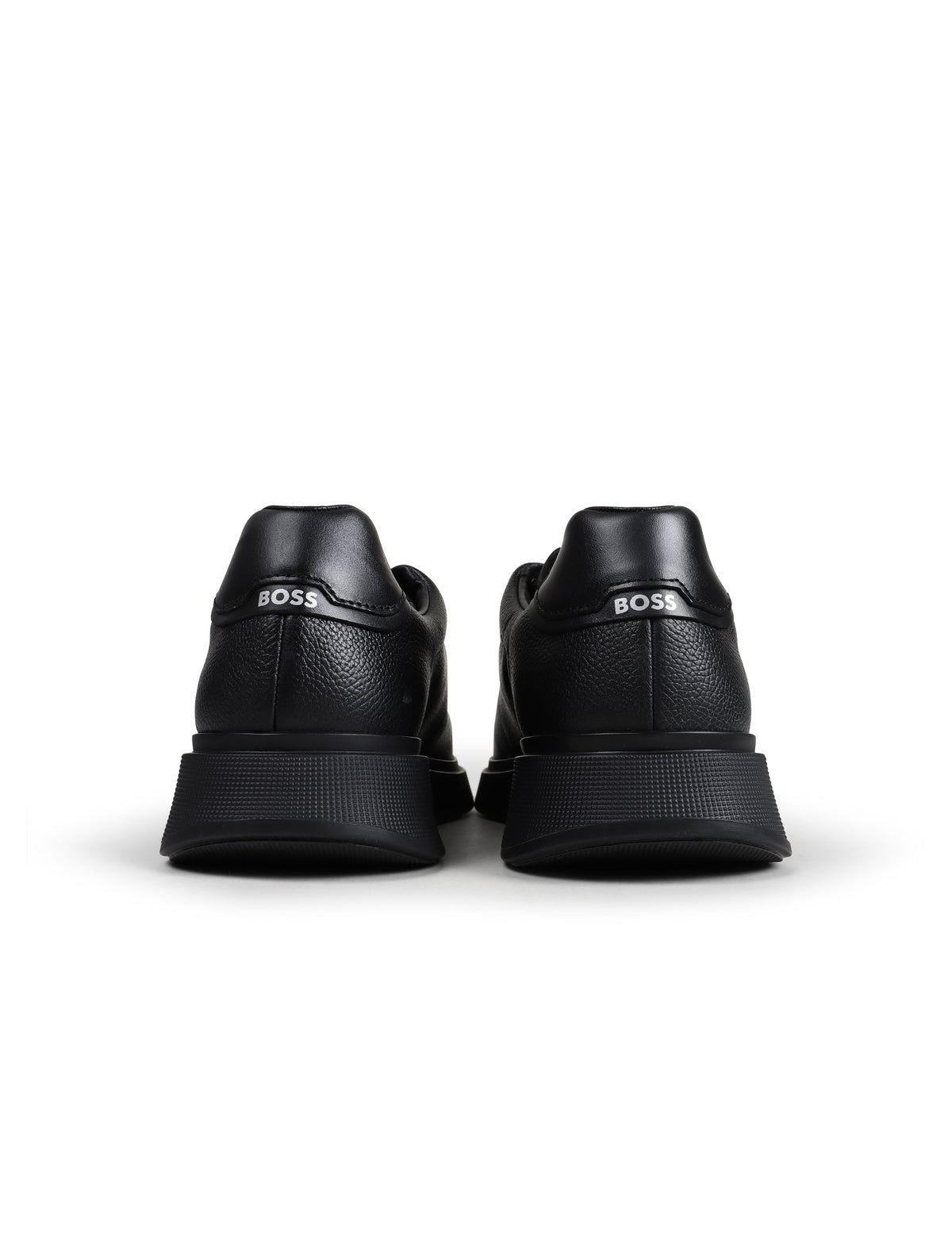 Black Boss Bulton Runn men's shoes with sleek design and laces, displayed on a plain background.