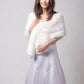 Light Ivory Faux Fur Shawl (Lilian Wht01)