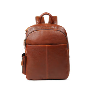 Luxury Italian leather backpack in tan from Classy Leather Bags, showcasing its stylish design and high-quality craftsmanship.