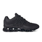 Black Adidas Mens Megaride sneakers featuring sleek design and durable rubber soles, perfect for casual and athletic wear.