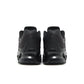 Adidas Mens Megaride core black footwear, showing sleek black sneaker with athletic design and branded details.