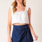TAKING TIME OFF DENIM WOVEN SKORT