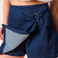 TAKING TIME OFF DENIM WOVEN SKORT