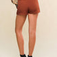 Flying Tomato Flirt for Fun woven skort in bronze, stylish shorts with a woven design, perfect for casual or summer wear.