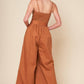 ELEVATED ICON BROWN WOVEN JUMPSUIT