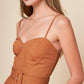 ELEVATED ICON BROWN WOVEN JUMPSUIT
