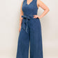 WHERE THE NIGHT MEDIUM INDIGO DENIM JUMPSUIT