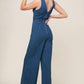 WHERE THE NIGHT MEDIUM INDIGO DENIM JUMPSUIT