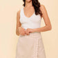 Taupe woven skort from Flying Tomato's Surfing by Moonlight collection, featuring a stylish and comfortable shorts design.