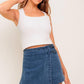 WILD BLUE MORNINGS DENIM SKORT