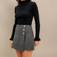 PARIS STRUCTURE WOVEN SKORT