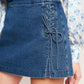 CITY LACE-UP DENIM SKORT