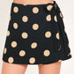 MODERN MUSE PRINTED WRAP-FRONT SIDE-TIE SKORT