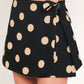 MODERN MUSE PRINTED WRAP-FRONT SIDE-TIE SKORT