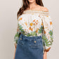 Flying Tomato heart eyes denim skort shorts in medium indigo with front pockets and distressed details.