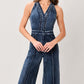 COOL STRUCTURE DENIM JUMPSUIT