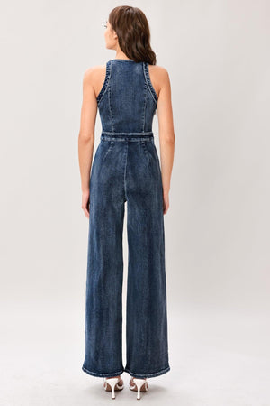 COOL STRUCTURE DENIM JUMPSUIT