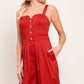 BLACK TIE ROMANCE WOVEN JUMPSUIT